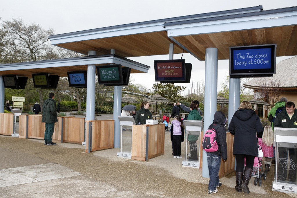 Outdoor TV | All Weather Digital Signage & Queue Management at Chester Zoo Tourist Attraction Digital Signage